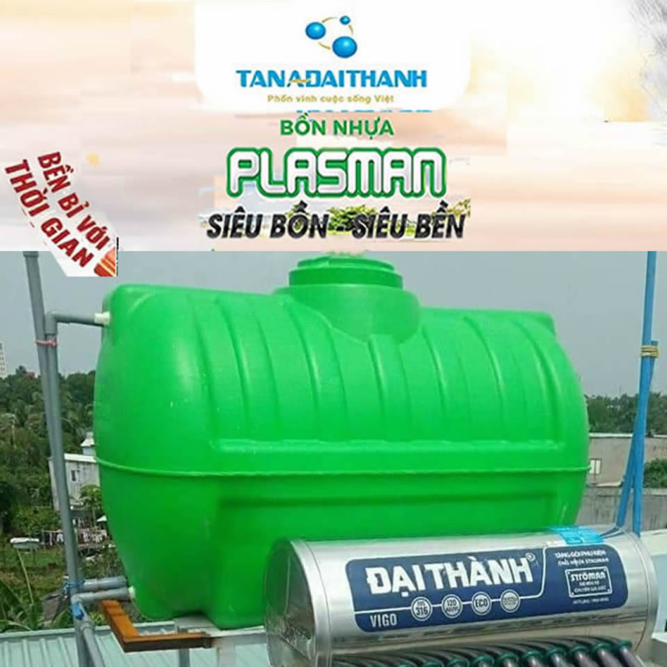 BỒN NHỰA 1.000 LÍT NGANG PLASMAN ĐẠI THÀNH