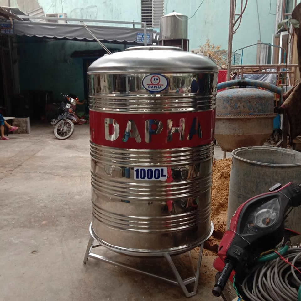 BỒN NƯỚC INOX 1.000 LÍT ĐỨNG DAPHA