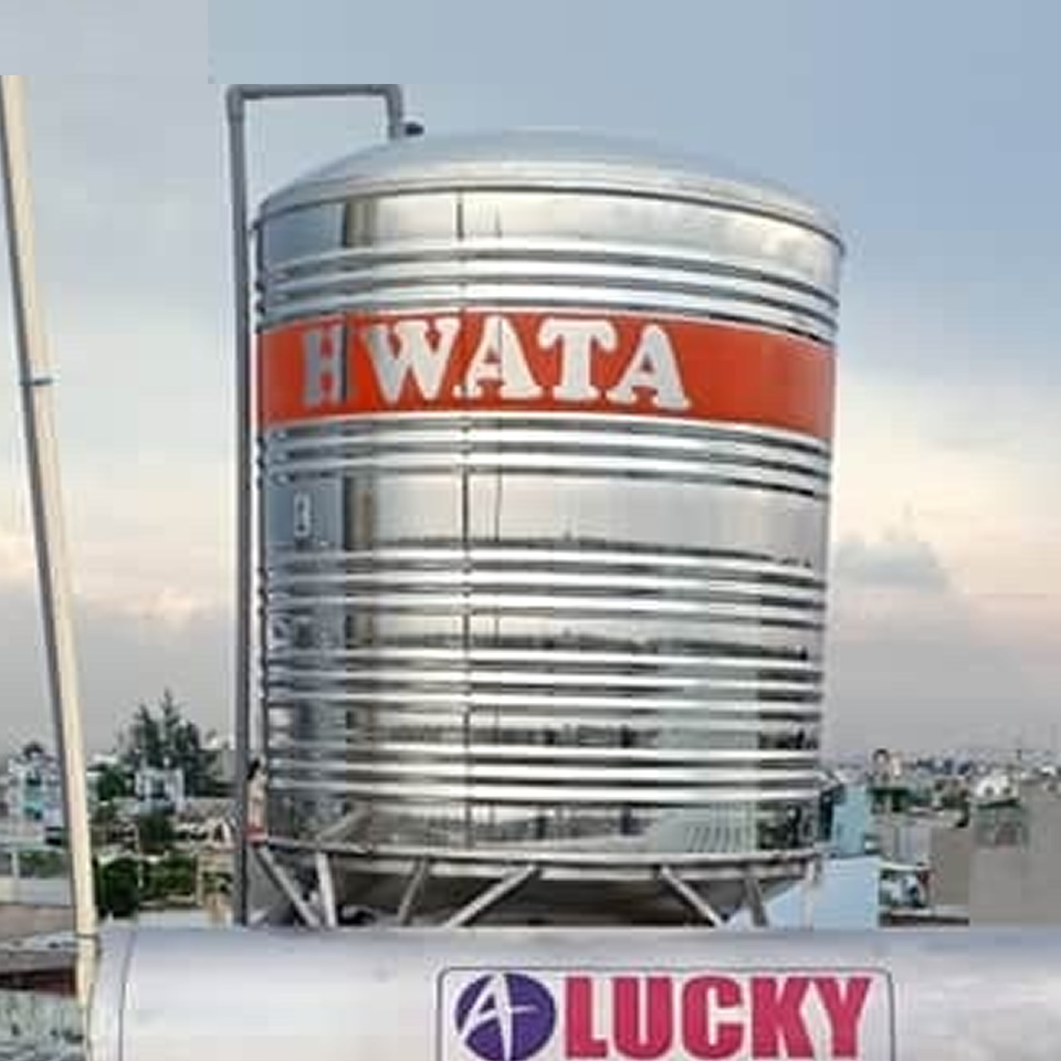 Bồn nước inox Hwata 1.500 lít đứng