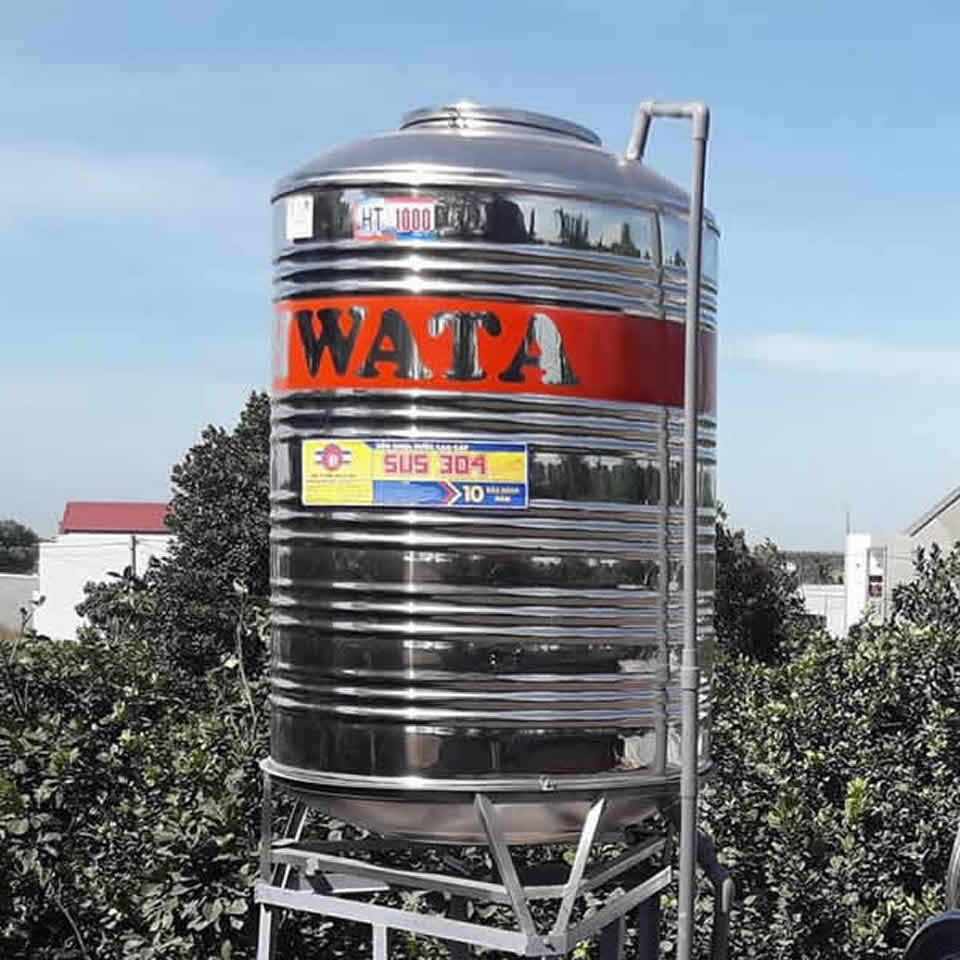 BỒN NƯỚC INOX 1.000 LÍT ĐỨNG HWATA