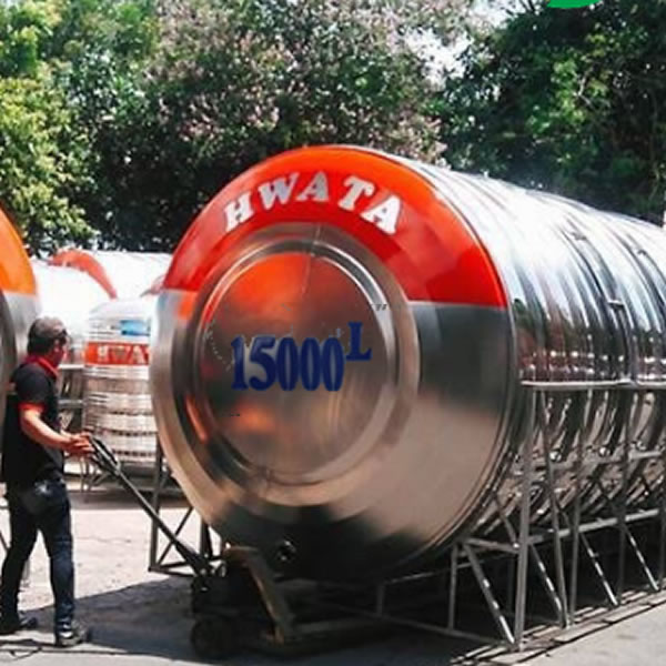 BỒN INOX HWATA 15000L NẰM