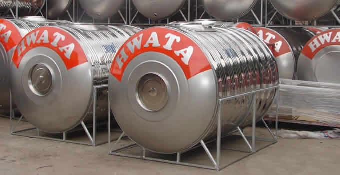 Bồn nước inox Hwata 3000L ngang