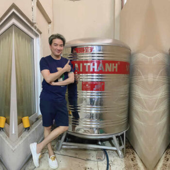 Bồn Inox Đại Thành 1000L đứng Vigo