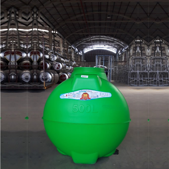 Bồn Nhựa 500L ngang Đại Thành Plasman