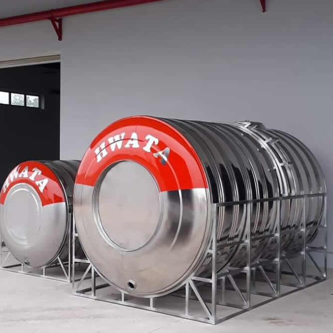 Bồn inox 10.000 lít ngang Hwata