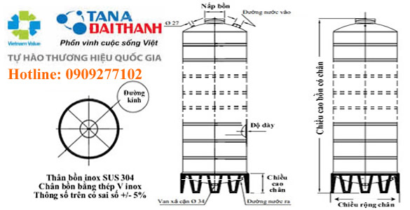 bon nuoc dai thanh 5000l dung