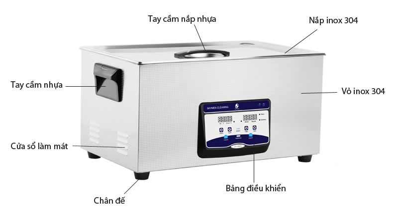 CẤU TẠO MÁY RỬA DỤNG CỤ BẰNG SÓNG SIÊU ÂM