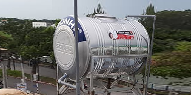 Bồn inox Sơn Hà 500L ngang