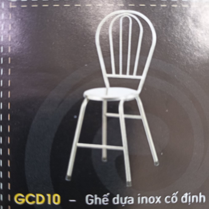 Ghế dựa lưng mặt Inox GCD10