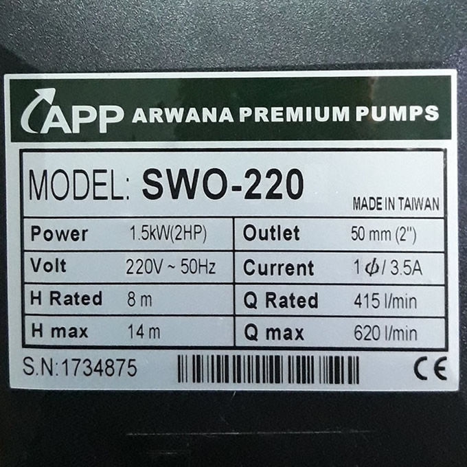 Máy bơm nước 2HP APP SWO-220