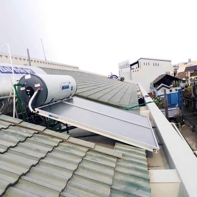 Máy nước nóng năng lượng mặt trời Megasun 400 lít chịu áp