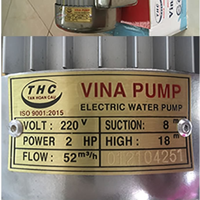 TSKT máy bơm nước Vina Pump VN-1500