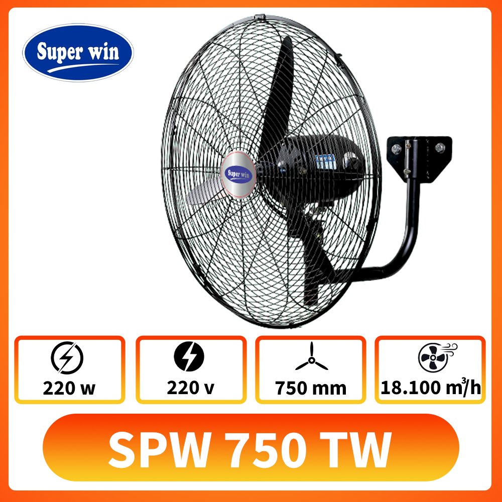 Thông số kỷ thuật Quạt treo tường Super Win SPW750 TW