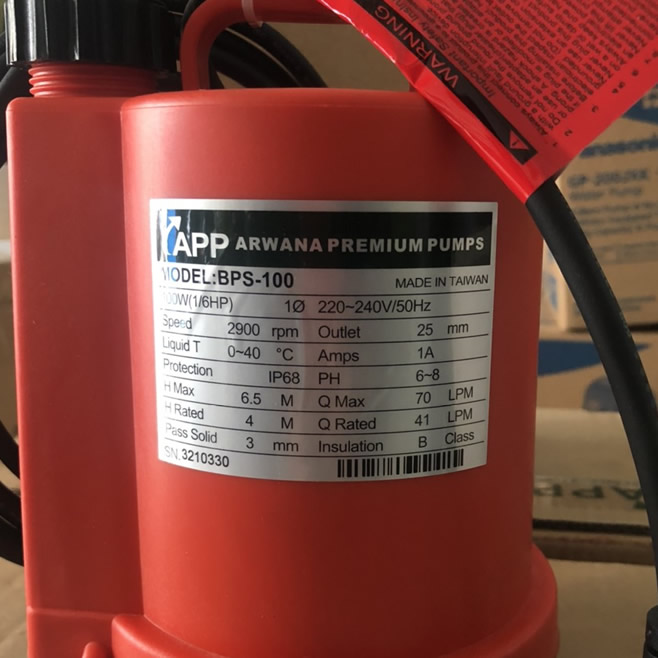 Máy bơm nước thải 100w APP BPS 100