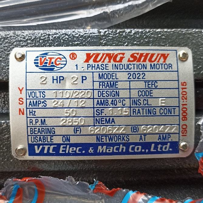 Motor VTC 2 ngựa 1pha tua 2.850