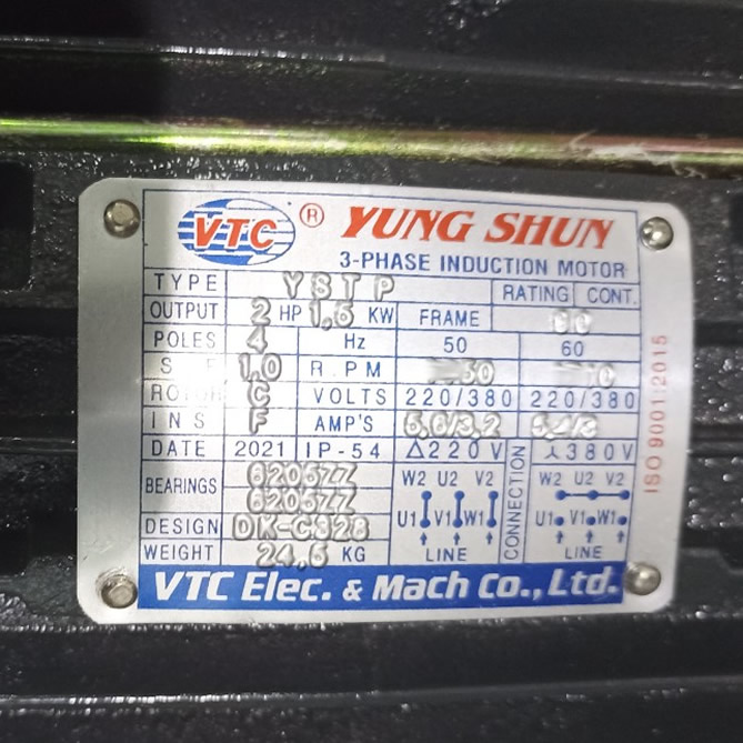 TSKT Motor VTC 2 ngựa 3 pha tua 2.850