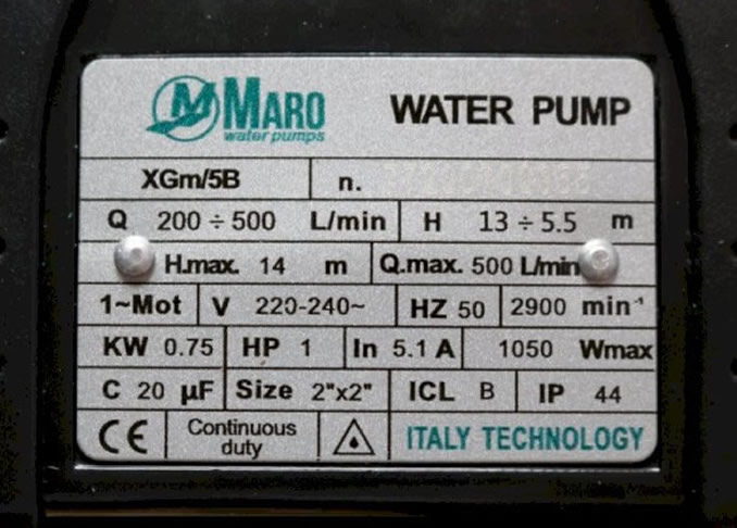 Máy bơm nước 1Hp Maro XGm/5B