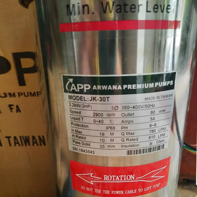 Máy bơm nước thải 3 ngựa 3 pha APP DSK 30T