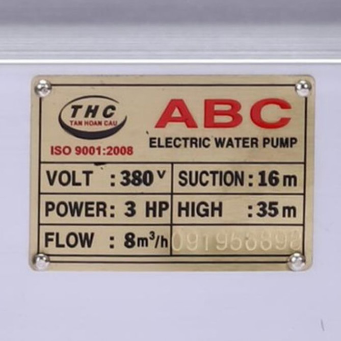TSKT máy bơm Tân Hoàn Cầu ABC-2200