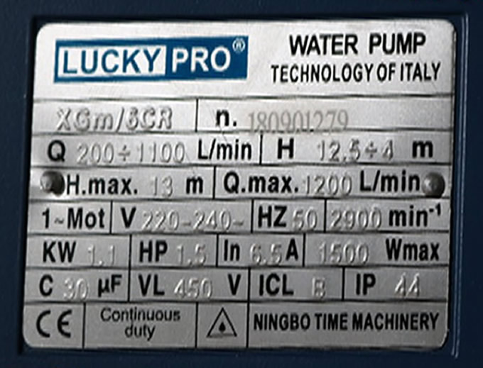 TSKT Máy bơm Lucky Pro 1.5HP họng 114