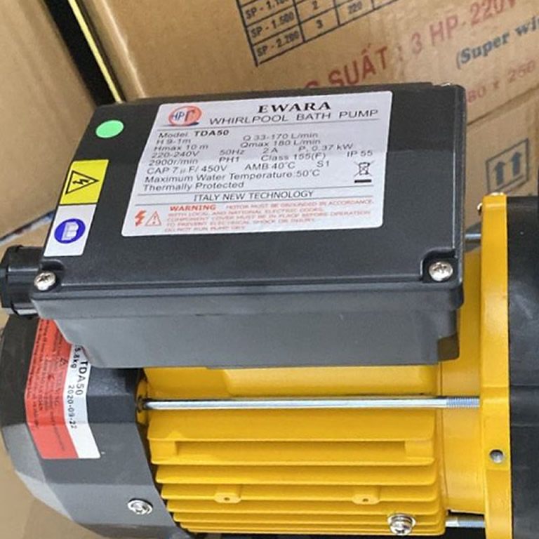 Thông số kỷ thuật Máy bơm nước EWARA TDA50