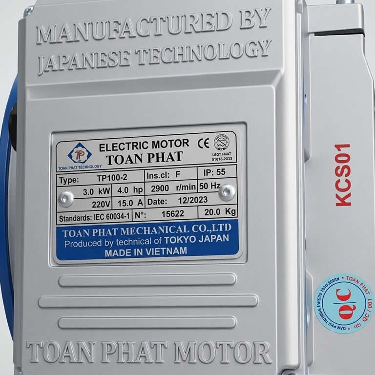 Thông số kỷ thuật Motor Toàn Phát 3.5Kw Tua nhanh