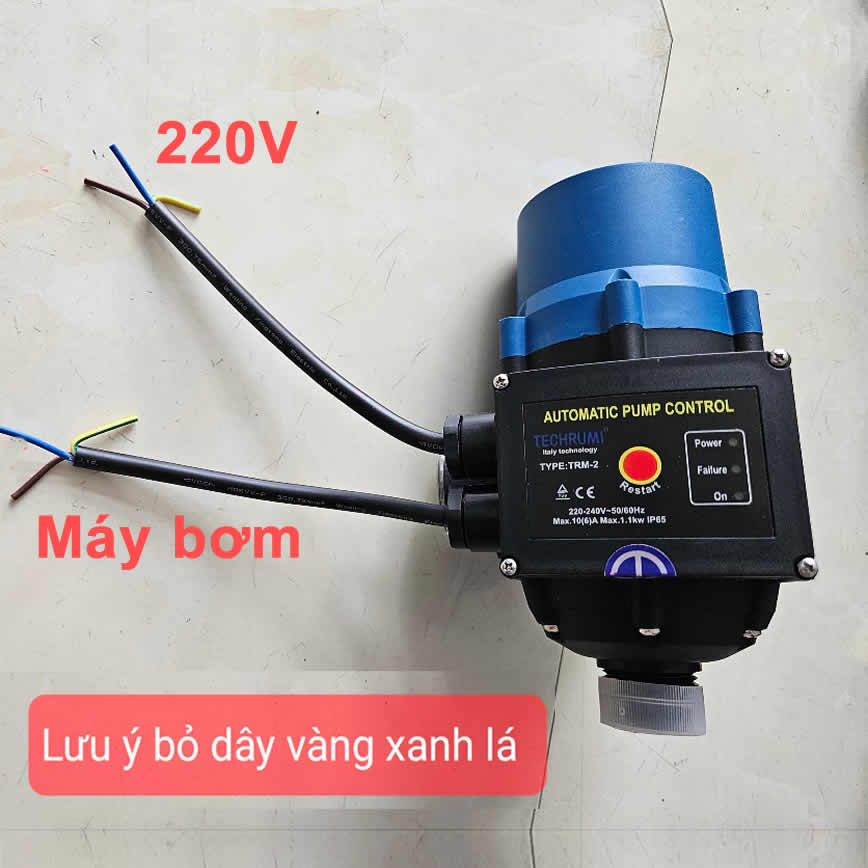 Cách đấu dây Rờ Le tăng áp Điện Tử vào máy bơm