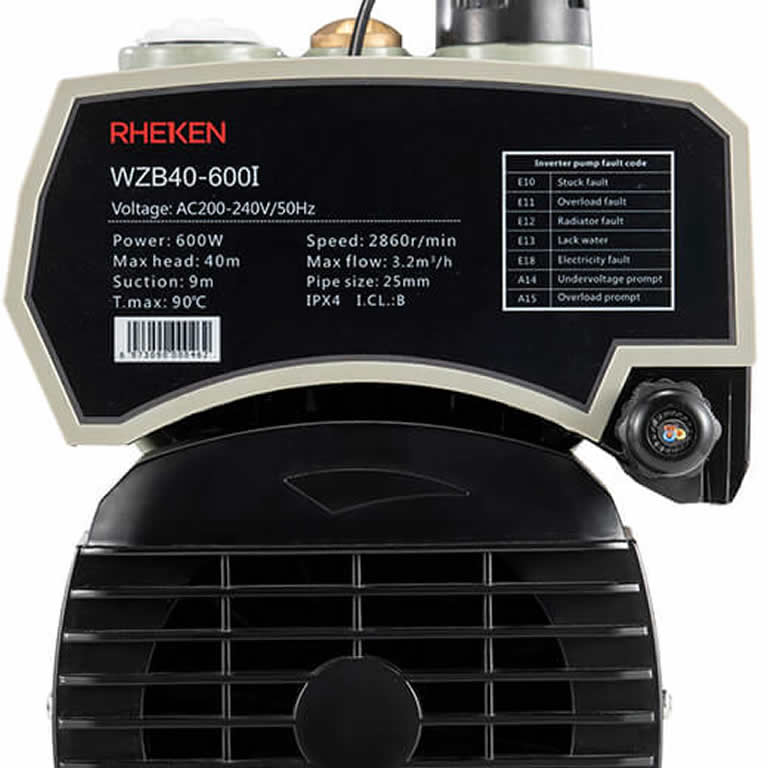 Thông số kỷ thuật Máy bơm nước RHEKEN WZB40-600I
